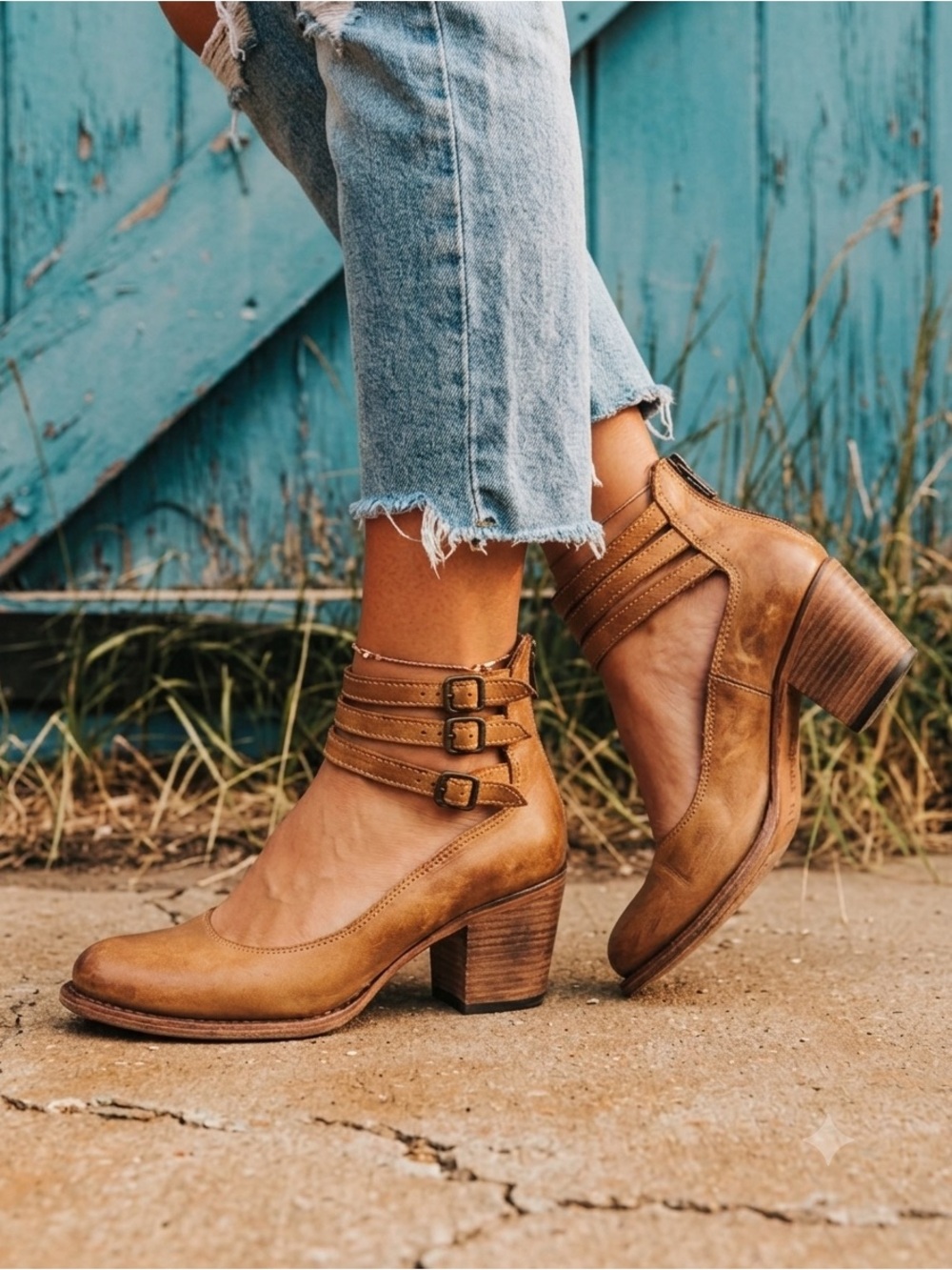 Freebird Randi Tan Womens Shoes Leather Upper Lining and Soles Ankle Straps Sz 8